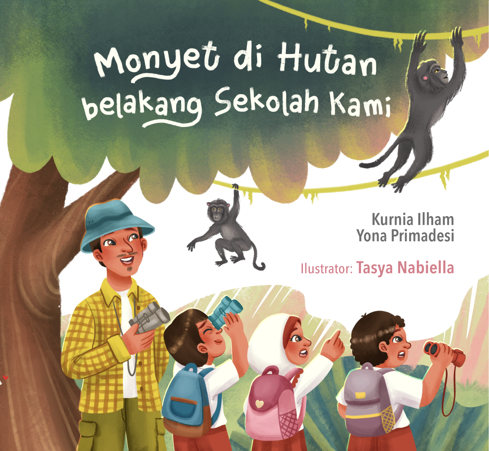 Monyet di Hutan Belakang Sekolah Kami